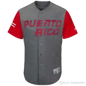 Puerto Rico Baseball 9 Javier Baez 12 Francisco Lindor 1 Carlos Correa 4 Yadier Molina 2017 World Baseball Classic Jersey