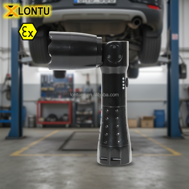 Lontu ATEX Approved Compact Explosion-Proof Flashlight 90° Swivel Head Magnetic Mount Portable Industrial Work Light