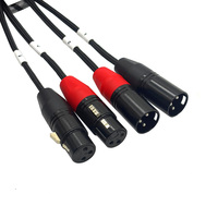 Kabel Splitter XLR, 1M 2 Male ke 2 Female XLR Y, mikrofon Splitter 2 Male to 2 Female, kabel Audio untuk Speaker Mobil
