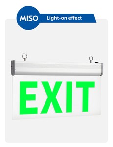 Safety Exit Indicator Light <b>LED</b> Self-Luminous <b>Fire</b> Emergency Evacuation Sign Dimmable Feature 4-Year Warranty Battery Included - Product Image 2