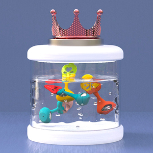 Material libre de BPA Safe Toddle Palo de dentición en forma de fruta Bebé Mordedor de silicona Sonajero Juguetes para bebés de 0 a 12 meses para morder - Product Image 6