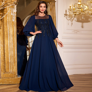 Chiffon Half Sleeve Evening Dresses - Elegant 2025 New Design