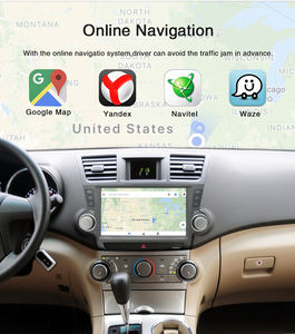 10 pouces android voiture vidéo cadre gps navigation écran tactile 2 din autoradio stéréo pour Toyota Highlander 2009-2013 - Product Image 2