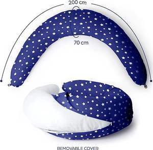 Almohada de embarazo de algodón 100% para dormir, almohada de <span class=keywords><strong>lactancia</strong></span> materna, almohada multifuncional de cuerpo completo - Product Image 1