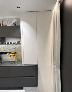 Konter Bar Kopi Kustom, Kabinet Tanpa Gagang, Display Terbuka dengan Laci Menggantung, Sistem Daya Listrik - Product Image 3