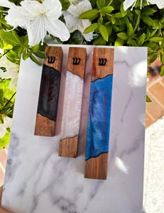 กล่องใส่เมซูซาห์แบบติดผนัง ทำด้วยมือ เป็นมิตรกับสิ่งแวดล้อม ผลิตจากเรซิ่นและไม้กระถิน สำหรับประตูบ้าน <span class=keywords><strong>พร</strong></span>้อมสัญลักษณ์แห่งการอวย<span class=keywords><strong>พร</strong></span>และความปกป้องตามหลักศาสนาชาวยิว - Product Image 3