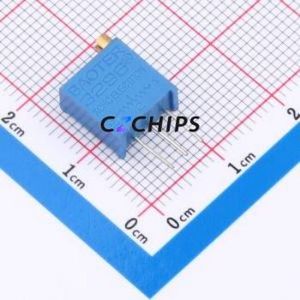 ตัวต้านทาน/โพเทนชิโอมิเตอร์แบบปรับ3296W-202ได้ (THT)-3P, ตัวต้านทาน9.5x4.8มม. 10% 2Kohm 500 250mw pp/℃ - Product Image 1