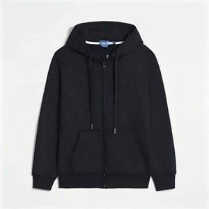 <span class=keywords><strong>Sweat</strong></span> à capuche unisexe surdimensionné respirant en coton brodé de haute qualité avec double fermeture éclair pour l'automne - Product Image 6