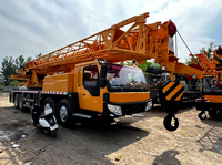 Grue mobile d'occasion de 50 tonnes avec moteur, à vendre, avec rapport et inspection vidéo fournis