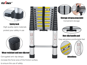 300 lbs Kính thiên văn Thang nhôm CE/EN131 giấy chứng nhận gấp mở rộng thang - Product Image 3