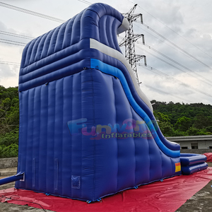 Tobogán acuático inflable comercial con piscina gigante para fiestas de verano, brincolín para niños. - Product Image 4