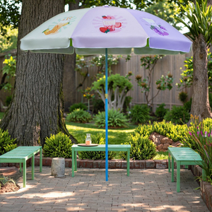 Hot Sale PVC Coated 2.4M & 2.8M Sun Umbrella for Outdoor Garden & Beach Promotional Advertising Beach Umbrella