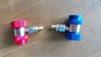 R134a Bleu Basse Pression A/C Service Port Réglable Rapide Coupleur Connecteur Adaptateur pour AUTO Climatiseur Tuyau