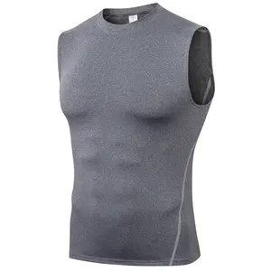Men Compression Base Layer Sleeveless Tank Top Quick-drying Sports Gym Under Shirt Musculation