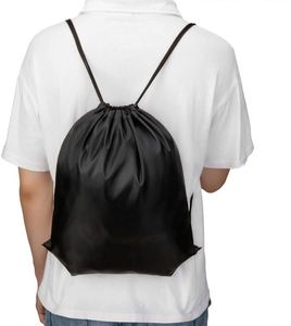 Custom Packing 50 Pieces Whosale 210D 34*42cm Nylon <b>Drawstring</b> <b>Backpack</b> for Party Gym Sport Trip - Product Image 2