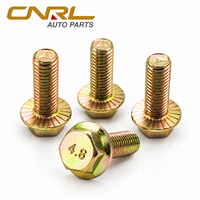 RuiLi OEM ODM Boulon hexagonal à bride dentelée en acier au carbone uni classe 4.8, de M5 à M12, zingué couleur, fournisseur en gros