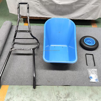 Brouette de chantier 120L, capacité de charge 200KG, plateau galvanisé, robuste, carretilla