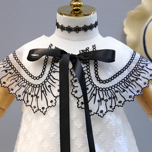 Nouveaux produits : Robes blanches à col rond pour filles, en coton, pour bébés et étudiantes, été, vente en gros depuis la Chine - Product Image 4