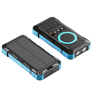 Baterai eksternal 20000mAh laris, Bank daya surya tahan air portabel pengisian cepat, Senter SOS LED untuk ponsel - Product Image 6