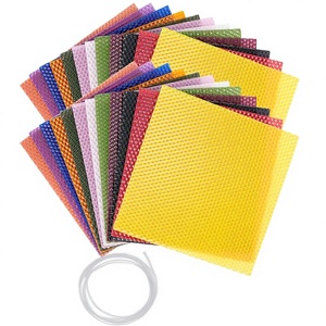 <span class=keywords><strong>Kit</strong></span> <span class=keywords><strong>de</strong></span> <span class=keywords><strong>fabrication</strong></span> <span class=keywords><strong>de</strong></span> <span class=keywords><strong>bougies</strong></span> en feuilles <span class=keywords><strong>de</strong></span> cire d'abeille DIY, mèche en coton avec parfum naturel, produit écologique, diverses couleurs - Product Image 1