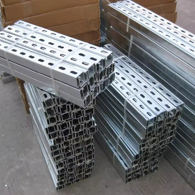 BESCA Galvanized C Channel Steel Strut Slotted C Purlin Construction Aluminum Strut Channel