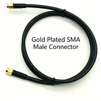 Câble coaxial RF RG58 personnalisé RP-SMA Mâle-Mâle 50 Ohms à faible perte, rallonge d'antenne noire pour routeur 4G LTE LoRa