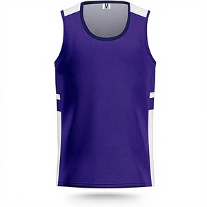 Maillot de basketball personnalisé sans manches, col respirant en maille polyester anti-humidité, sangle réglable, unisexe adulte - Product Image 1
