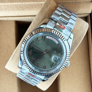 ساعات ميكانيكية جديدة بالجملة بحركة أوتوماتيكية 8285 NH36 مع أرقام عربية ذهبية صفراء - Product Image 2