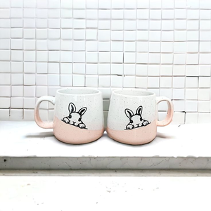 Factory Directly Sell Easter Double Mould Super Cute <b>Rabbit</b> Design Home Used Stoneware Water Ceramic Mug - Product Image 3