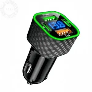 อะแดปเตอร์ชาร์จเร็ว 4 in 1 380W พร้อมจอแสดงผลดิจิตอล สำหรับชาร์จโทรศัพท์ในรถยนต์ ช่องเสียบ USB+Type-C - Product Image 5
