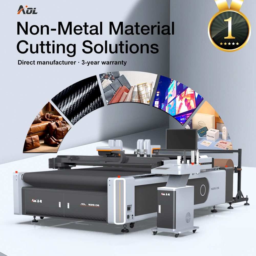 AOYOO Automatic Round Blade Nonwoven Fabric Cutting Machine For Industrial Textile Carbon Fiber And Fiberglass