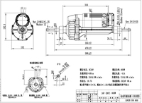 Moteur à courant continu 1200w 24v avec transmission pour fauteuils roulants électriques, scooter, brouette