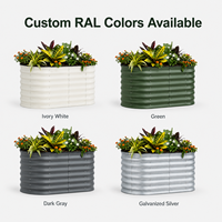 Kit de jardinière surélevée SEEYES, 17'' de hauteur, 2N1, modulaire, résistant à la rouille, en métal, jardinière surélevée, pots et jardinières à fleurs, bac à plantes