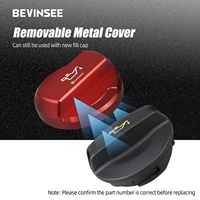 Tapa de Aluminio para Depósito de Aceite BEVINSEE para Audi A1 A3 8V RS3 8Y Q3 S3 8V TT para SEAT Leon III 5F para Cupra Formentor VZ5