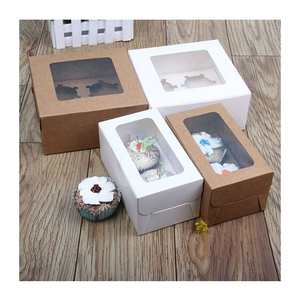 Bán Buôn Số Lượng Lớn 6 Lỗ 12 Lỗ Cupcake Bao Bì Cup Bánh Hộp <span class=keywords><strong>Kraft</strong></span> Giấy Cupcake Hộp - Product Image 2