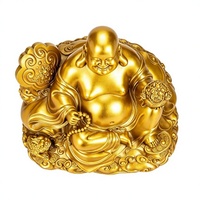 Statue de Bouddha Riant Maitreya en Résine Personnalisée, Peinte à la Main, Réaliste, pour la Décoration Intérieure, le Trésor et le Feng Shui de Prospérité (Vente en Gros)