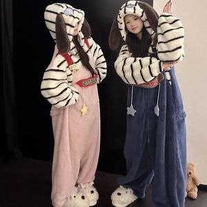 Cute Cartoon Long Sleeve Hooded Coral-Fleece Onesie Winter Cosplay Party Costume Holiday Sleepwear <strong>Clothing</strong> Wholesale IM138-W - Product Image 4