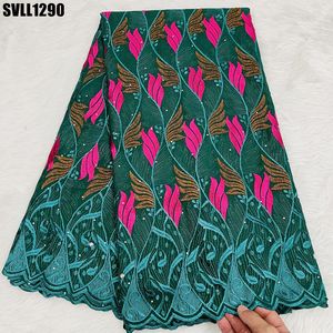 Alta calidad para decoraciones de diamantes de imitación de encaje de gasa de algodón suizo estilo Sexy Senegal bordado para exportación África Salwar Kameez <span class=keywords><strong>St</strong></span> - Product Image 4