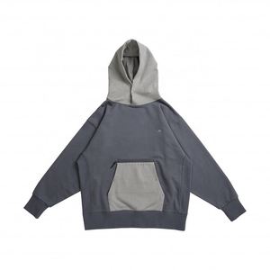 Custom Pullover <b>Hoodie</b> Two Tone <b>Hoodie</b> for <b>Men</b> Cut and Sew <b>Hoodie</b> With Zipper Pocket - Product Image 3