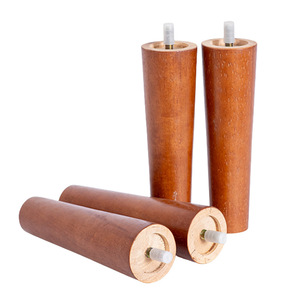 Patas redondas de madera maciza de estilo chino al por mayor, patas universales para mesas de centro, sofás y muebles de TV, incluidas - Product Image 4