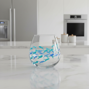 Verre à boire en verre bleu à motif de poisson de 530 ml : Vaisselle décorative ludique pour la maison et le <span class=keywords><strong>café</strong></span>, verre coloré élégant - Product Image 3