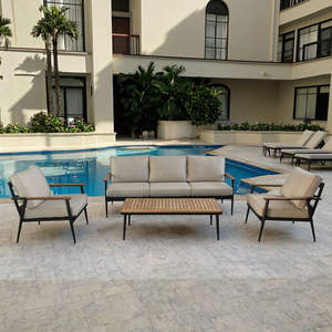 Ensemble table et chaise en aluminium d'extérieur imperméable de sofa de jardin de patio d'hôtel pour l'hôtel ou la <span class=keywords><strong>villa</strong></span> - Product Image 1