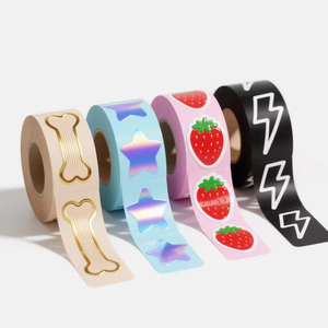 Pegatinas Personalizadas con Impresión Resistente a los Rayos UV, Vinilo PVC Duradero para Exteriores, Etiqueta Adhesiva Impermeable, Pegatina con Logotipo de Dibujos Animados - Product Image 1