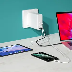 Laptop için 140W 200W İşlevli seyahat Iphone Macbook Pd Qc taşınabilir hızlı tip C şarj Gan güç adaptörü duvar şarj