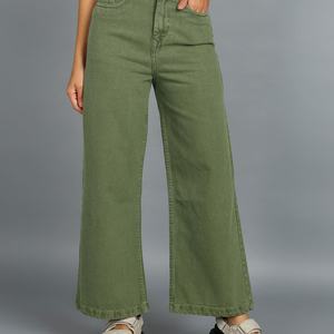 Pantalons en jean personnalisés avec logo, nouveaux designs d'été, pantalons amples et décontractés pour femmes, pantalons droits amincissants - Product Image 2