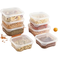 Ensemble de récipients de conservation des aliments en verre borosilicate haute résistance, hermétiques, écologiques, sans BPA, avec couvercle en verre transparent et anneau en silicone