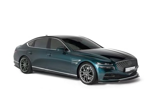 ชุดแต่งรอบคันสไตล์คาร์บอนไฟเบอร์แบบติดตั้งเอง สำหรับ Genesis G80 ปี 2021-2022 ประกอบด้วยลิ้นหน้า สเกิร์ตข้าง ดิฟฟิวเซอร์ สปอยเลอร์ กันชนหน้า อัพเกรด - Product Image 2