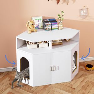 Jaula para gatos, armario de esquina, aparador de almacenamiento para el hogar, habitación sencilla para gatos, guarida interior - Product Image 1