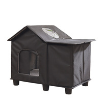 Coussin de lit pour chat pliable en tissu Oxford multicouche épais, imperméable et coupe-vent, abri pour chien, lit pour chat d'hiver