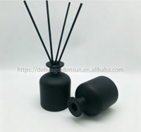 Diffuseur d'aromathérapie en verre rond, flacon vide pour huiles essentielles et parfums d'intérieur, sans flamme, pour senteurs florales